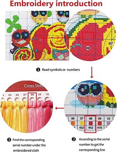Wild Ducks 11ct Counted Cross Stitch Kits Color Printed Stamped Cross-Stitch Supplies Needlework Printed Embroidery Kits DIY Kits Needlepoint Starter Kits 40x50cm(i159)