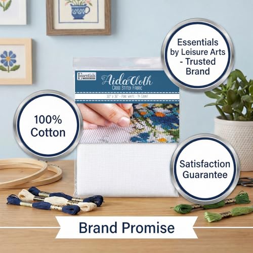 14 Count Aida Cloth Pure White 30X36 Cross Stitch Fabric Embroidery for