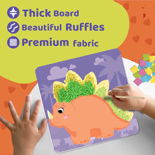 jackinthebox Poke Art Dinosaurs Crafts Kit for Kids, Boys & Girls, Ages 4-8 - style: Dinosaur