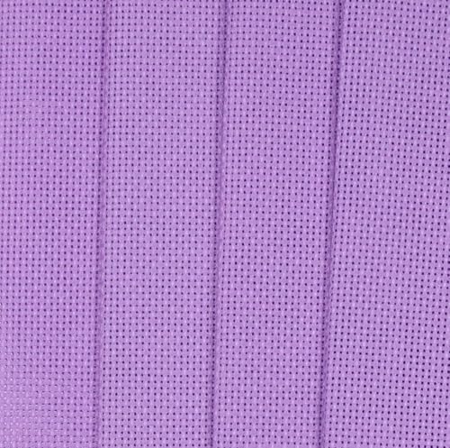 KCS 4/6 pc of 12" x 18"(30cmx45cm) 18CT Counted Cotton Aida Cloth Cross Stitch Fabric (4 pc, Lavender) - color: Lavender, size: 4 pc