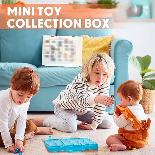 Juexica 2 Pcs 48 Grid Plastic Bead Storage Organizer Box, Clear, Blue - color: Clear, Blue
