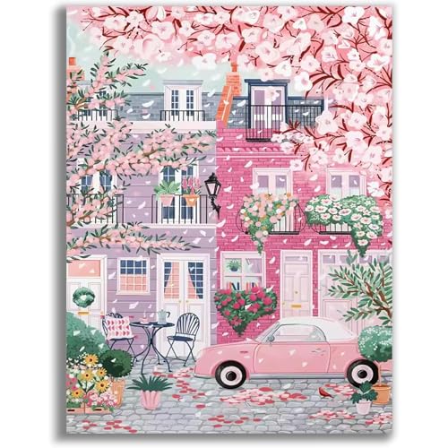 TCDZMYGS Stamped Cross Stitch Kits for Beginners-City Landscape,12x16in - color: cross stitch-city