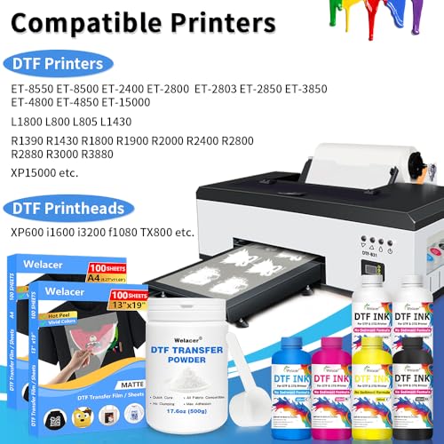 DTF Transfer Film 13"x19" 110 Single-Sided Thick Matte Pretreat Sheets - size: 13"x19" 110 Sheets-Glossy