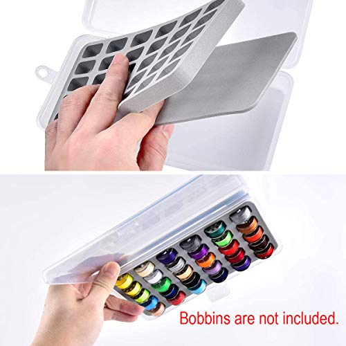 CKPSMS Brand -#KP-19157 BB-30 Bobbin Holder Storage Case/Sewing Box Thread Organizer Holds 60PCS Bobbins (Type:60 Holes)