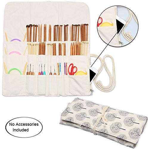 Teamoy Knitting Needle Crochet Hook Case Organizer Holder(up to 14"), Tree - color: Tree, size: 14 inches