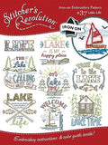Stitcher's Revolution Lake Life Stitcher~'s Revolution Iron on transfers for Embroidery, White