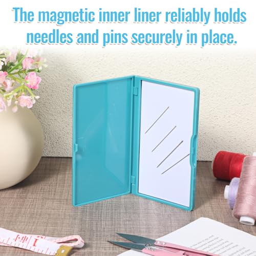2Pcs Magnetic Needle Case Rectangle Magnetic Needle Holder Keeper Cross Stitch Sewing Knitting Pin Holder Case Organizer Storage Box for Pin Organizer