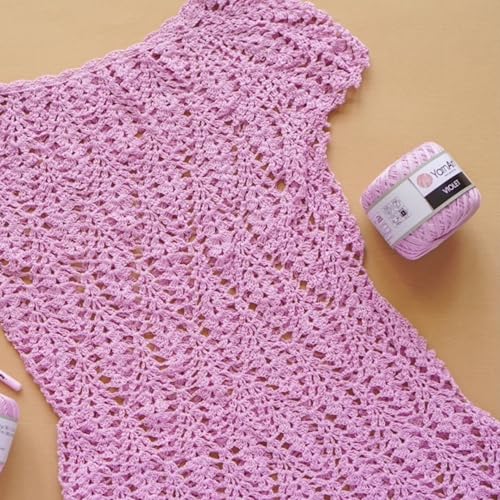 YarnArt Violet – 100% Mercerized Cotton Crochet & Knitting Yarn – Soft & Durable Lace Thread for Embroidery, Doilies & DIY Crafts – 1 Skein (50g, 282m) (5529) - color: 5529