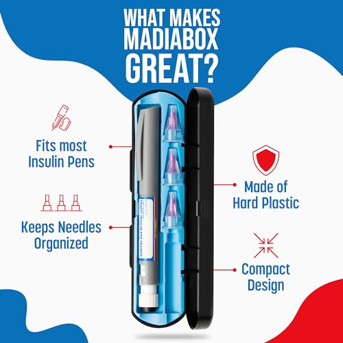 Insulin Pen and Needle Case Organizer - Portable and Durable Travel Case Keeps Diabetic Supply Safe - Diabetic Care Organizers & Travel Kits - Insulin Container for Pens & Needles