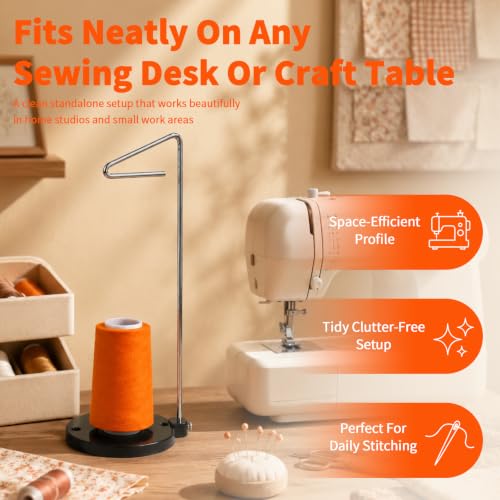 Thread Stand for Sewing, Metal Cone Holder for Sewing Fits 500-5500Y Cones