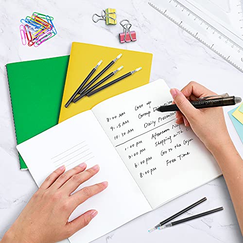 Vanstek 12 Black Erasable Gel Pen Refills, Gel Ink Refills Compatible with Erasable Pens, Fine Point 0.7 mm, Perfect for Writing Planner & Crossword Puzzles - color: 12 Pack Black Refills