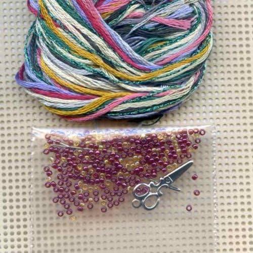 Love Stitching Beaded Counted Cross Stitch Charmed Ornaments Kit Mill Hill 2013 I Love MH163104