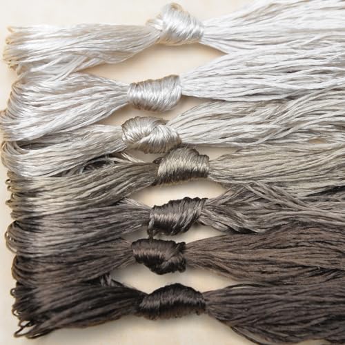 100% Mulberry Silk Embroidery Thread 7 Colors 22m Each (57) - color: 57