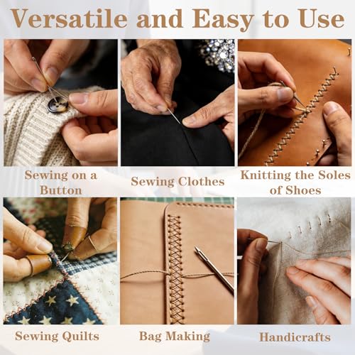 Wooden Needle Holder, Portable Needle Case Box, Sewing Needles Storage, Needles Organizer for Embroidery and Craft Essentials Supplies