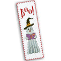 Povitrulya Boo! Halloween Counted Cross Stitch Bookmark Kit - DIY Embroidery Set for Adults - color: Boo!