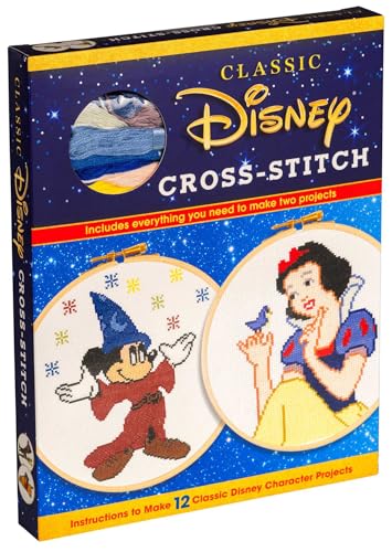 Classic Disney Cross-Stitch - Craft Gift for Disney Fans - Cross-Stitch Kit for Adults, Officially Licensed