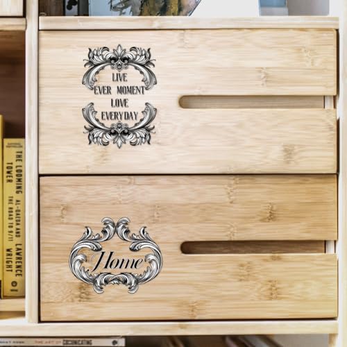 Peacoblue Ornamental Letter Rub On Transfers for Furniture Craft 6"x12" - style: Ornamental Letter