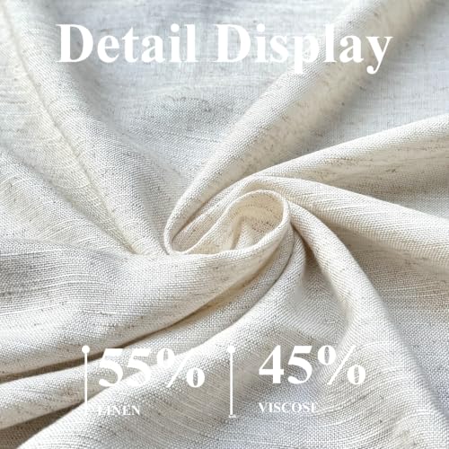 Linen Fabric | Soft, Breathable & Drapable Clothing Fabric | 55% Linen, 45% Viscose | for Dresses, Shirts, Skirts, Needlework, Lining (Linen, 2 Yard) - color: Linen, size: 2 yard
