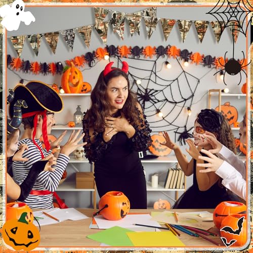 Hosuly 40 Pcs Halloween Fabric Jelly Gothic Quilting Strips Roll - color: Retro Halloween