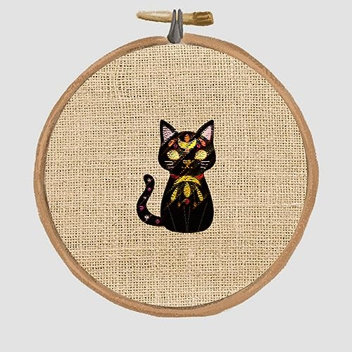 BENECREAT 4Sheets 63Pcs Water Soluble Embroidery, 11.7x8.3inch Devil's Eye Pattern Transfers Water Soluble Stabilizer for Embroidery Stick and Stitch Embroidery Designs - color: Devil's Eye