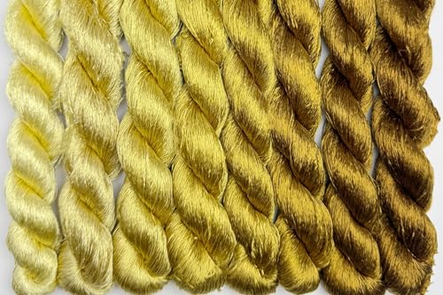 100% Mulberry Silk Embroidery Thread 8 Colors 22m Each (54) - color: 54