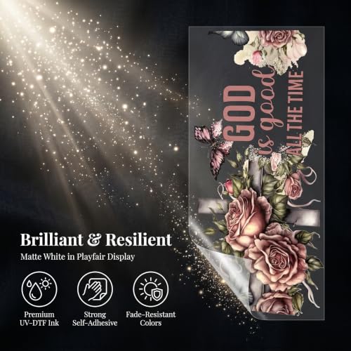 8‑Pack UV‑DTF Rub‑On Transfer Stickers, Waterproof 3D Bible‑Faith Floral Butterfly Cup Decals, Heat‑Free Crystal Transfers for Tumblers, Coffee Mugs, Laptops & Flat Furniture Decor. - style: Jesus-8PCS