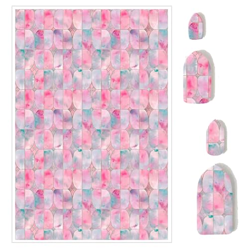 Briartw 10 Sheets Pastel Geo Bloom Polymer Clay Transfer Paper,Per Sheet 3.93inch x 5.82inch Polymer Clay Transfer Sheets for DIY Clay Jewelry Making Disposable Stickers - color: Pastel Geo Bloom