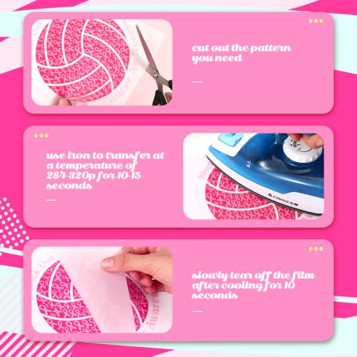 Tellingyou 36 Sheets Breast Cancer Awareness Iron on Transfers Pink Out Dtf - style: Pink out