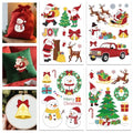 GLOBLELAND 4 Sheets Christmas Snowman Water Soluble Embroidery Pattern - color: Christmas Snowman