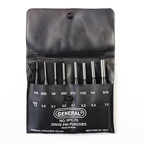 General Tools SPC75 Drive Pin Punches, Set of 8 , Grey - size: Set of 8, style: Drive Pin