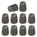 PATIKIL Sewing Thimble 10Pcs Metal Thimbles Hand Sewing Finger Copper Green - color: Copper Green