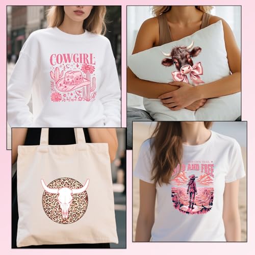 20 Pcs Western Cowgirl DTF Transfers Ready to Press DIY Clothes - color: Western Cowgirl
