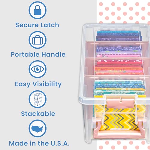 ArtBin Semi Satchel Portable Craft Organizer with 3 Dividers - Clear Plastic Storage Case for Art & Craft Supplies - color: Rose Gold, size: Pack of 1
