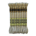 8 Meters 12 Strands Metallic Embroidery Floss Cross Stitch Needlework Thread, Metallic Silver, 10 Skeins - color: Metallic Silver
