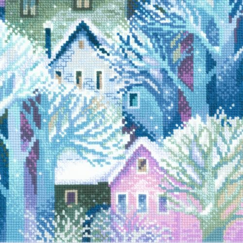 RIOLIS 2247 Panel/Cushion Town Counted Cross Stitch Kit 15.75 x 15.75 in - style: Panel/Cushion Town 2247
