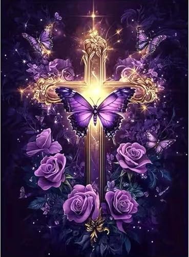 Religious Stamped Cross Stitch Kits - Cross Stitch Kits for Beginners，Adults Needlepoint Cross-Stitch Patterns Dimensions Needlecrafts Embroidery Kits Arts and Crafts 11.8x15.7 Inches - color: D069