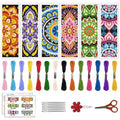 ACRNIGHEET 6PCS Cross Stitch Bookmark Kit for Beginner Mandala Stamped Cross Stitch Kits for Adults DIY Embroidery Bookmark Kits Crossstitch Kits Adult with Instructions Hand Craft Gift 11CT - style: Mandala patterns