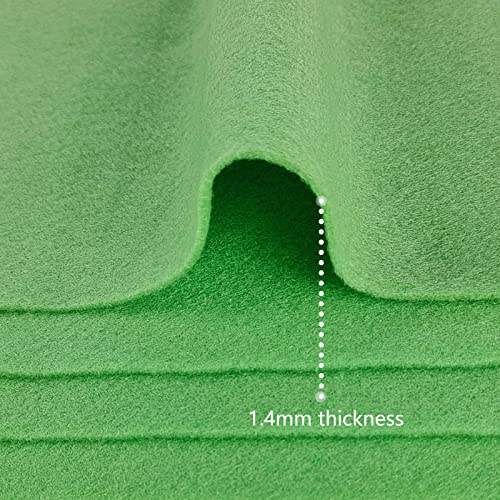 Jtnohx Color Felt Fabric Soft Felt Sheets for Crafts Light Green 20Pc 1.4mm - color: Light Green