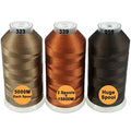 New brothread Huge Spools Embroidery Machine Thread -Different Browns - color: 3xDIFFERENT BROWNS