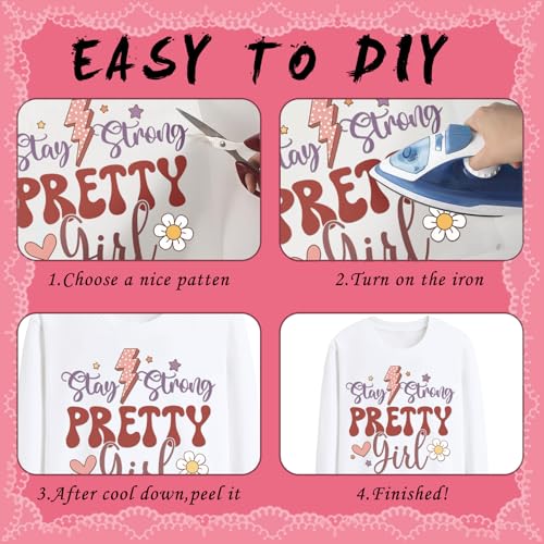 Dazoratix Breast Cancer Iron on Transfers - 20 Sheets Awarenes Halloween DTF Ready to Press Heat Patches Pink Ribbon Designs Vinyl Boo Stickers Decals for Women T Shirts Clothes Bag Applique DIY Craft - style: Breast Cancer Awareness