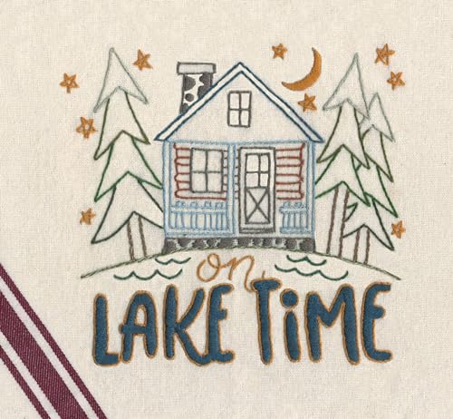 Stitcher's Revolution Lake Life Stitcher~'s Revolution Iron on transfers for Embroidery, White