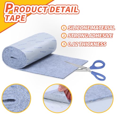 Felt Furniture Pads, 40 x 5 x 0.12 Inch Felt Strips - color: Grey, size: 5" x 40" (1 Pack)