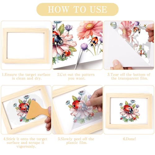 16 Pcs Insect Birds Rub-On Transfers for Furniture & Crafts - style: Insect Birds