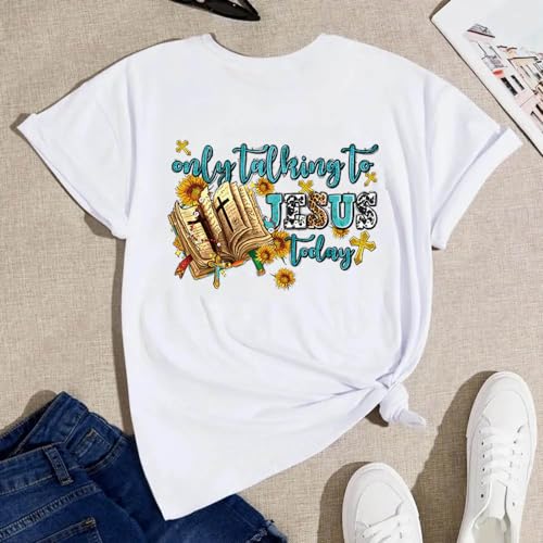 4 Packs God Iron on Transfer Stickers Jesus God Hope Heat Transfer Design Iron on Patches for T Shirt Christ Jesus Sunflower Pattern Iron on Vinyl Decals for Women Men Clothes Craft DIY Supplies - color: Jesus B