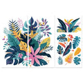 Peacoblue Bohemian Leaves Rub On Transfers for Furniture Craft 6"x12" - style: Bohemian Leaves