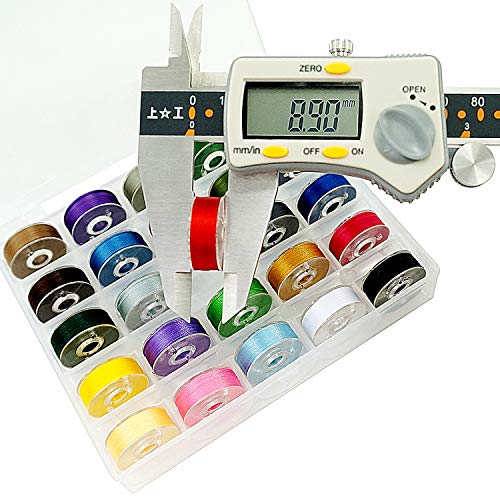 New brothread 25pcs Type L SA155 Prewound Bobbin Thread -Assorted Colors - color: 25pcs 60wt Assorted Colors
