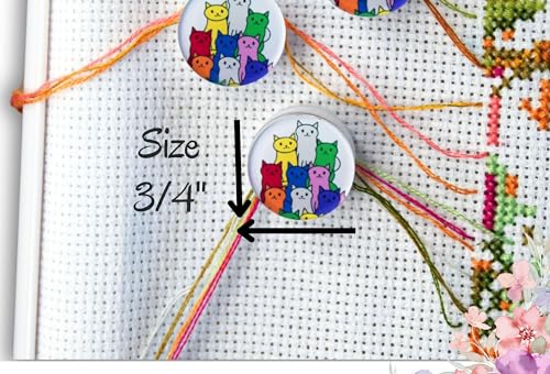 The Set of 3 Parking bobbins Needle minders Floss Holders Keeper Magnetic Clips Tightening Floss Cross Stitch Parking bobbins for Embroidery Frame Scroll Rod qsnap Hoop Tension Clips Thread Catcher