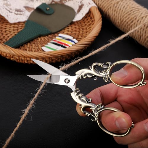 YOUGUOM All Purpose Scissors with Cover, Sewing Shears - color: Bronze