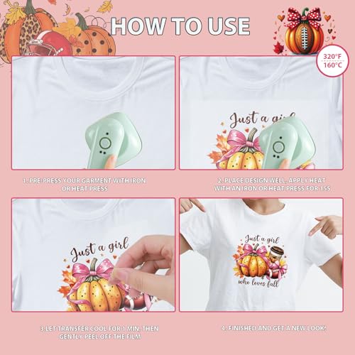 Fall Iron on Transfers for Tshirts - 20Pcs Dtf Transfers Ready to Press, Autumn Pumpkin Iron on Decals Patches, Fall Harvest Season Heat Sublimation Stickers for DIY Clothes Bags Pillows - color: Fall776