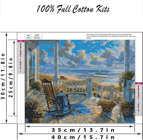 DYAIANGMU Scenery Stamped Cross Stitch Kit for Adults 15.7x11.8 inches - color: Y068-new